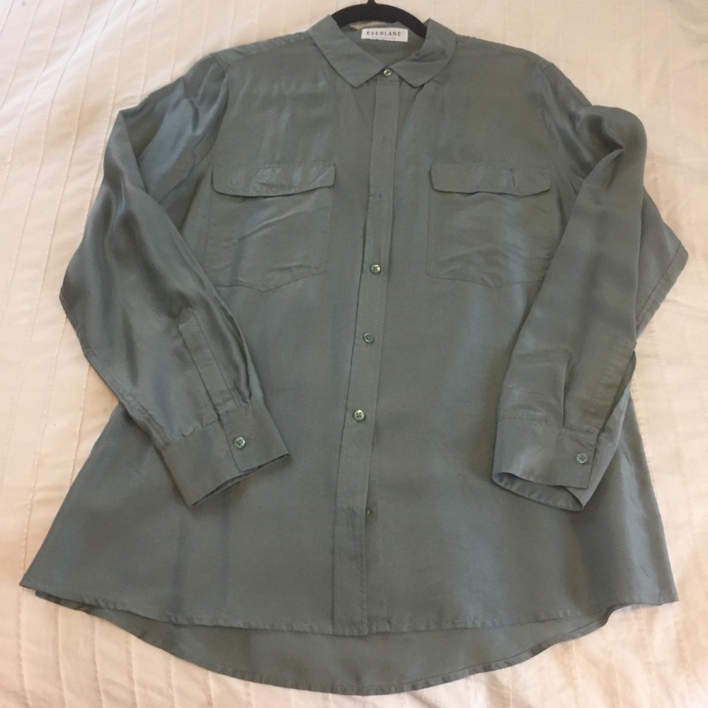 Habotai Silk Long Sleeve Blouse